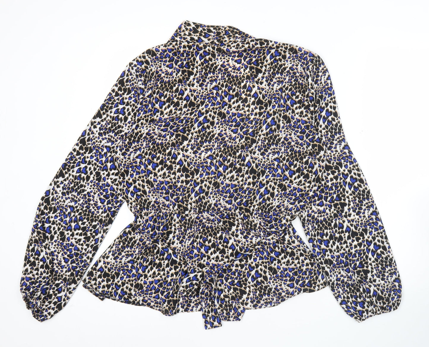 Dorothy Perkins Women’s Multicoloured Leopard Wrap Blouse UK14