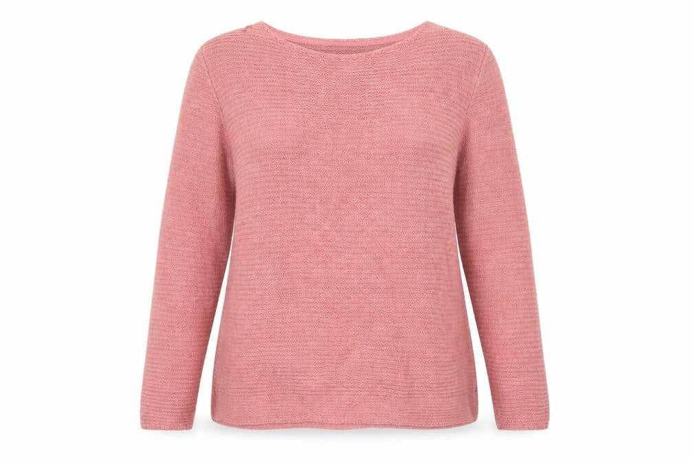 Monsoon Womens Pink Knit Pullover Jumper M Long Sleeve Boat Neck