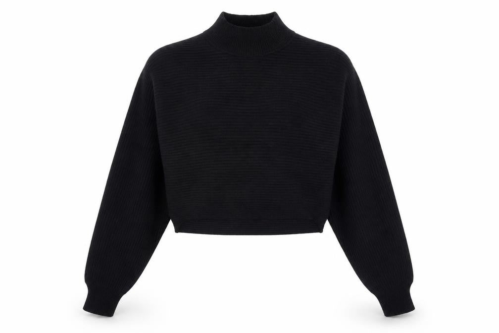 New Look Women’s Black Mock Neck Relaxed Fit Jumper Size S