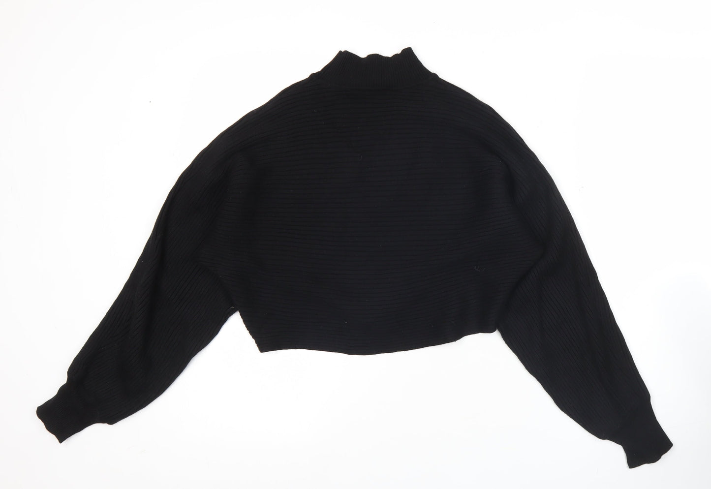 New Look Women’s Black Mock Neck Relaxed Fit Jumper Size S