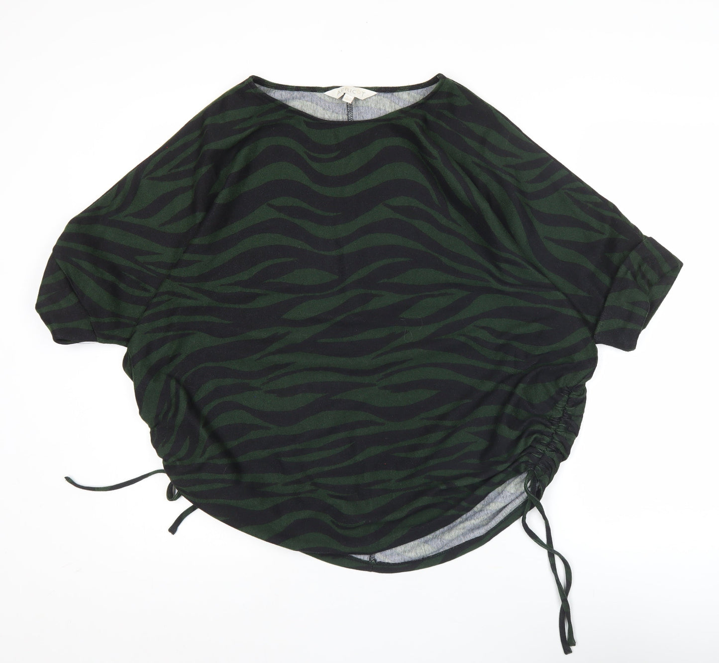 Apricot Women’s Green Animal Print Tunic T-Shirt UK 10 Relaxed Fit