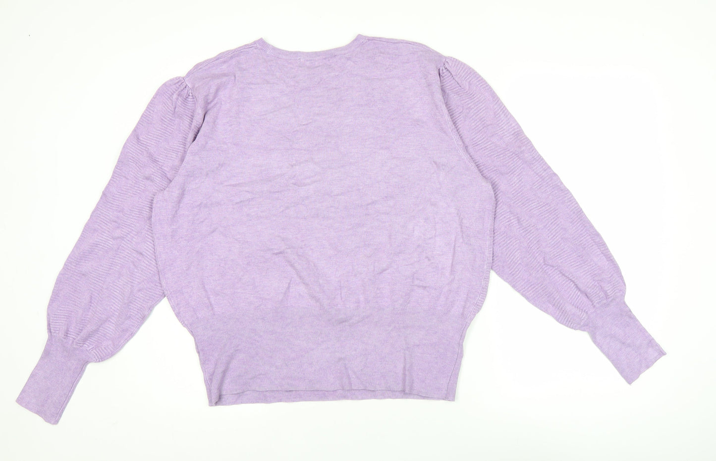 Marks and Spencer Women’s Purple Puff Sleeve Knit Jumper XL