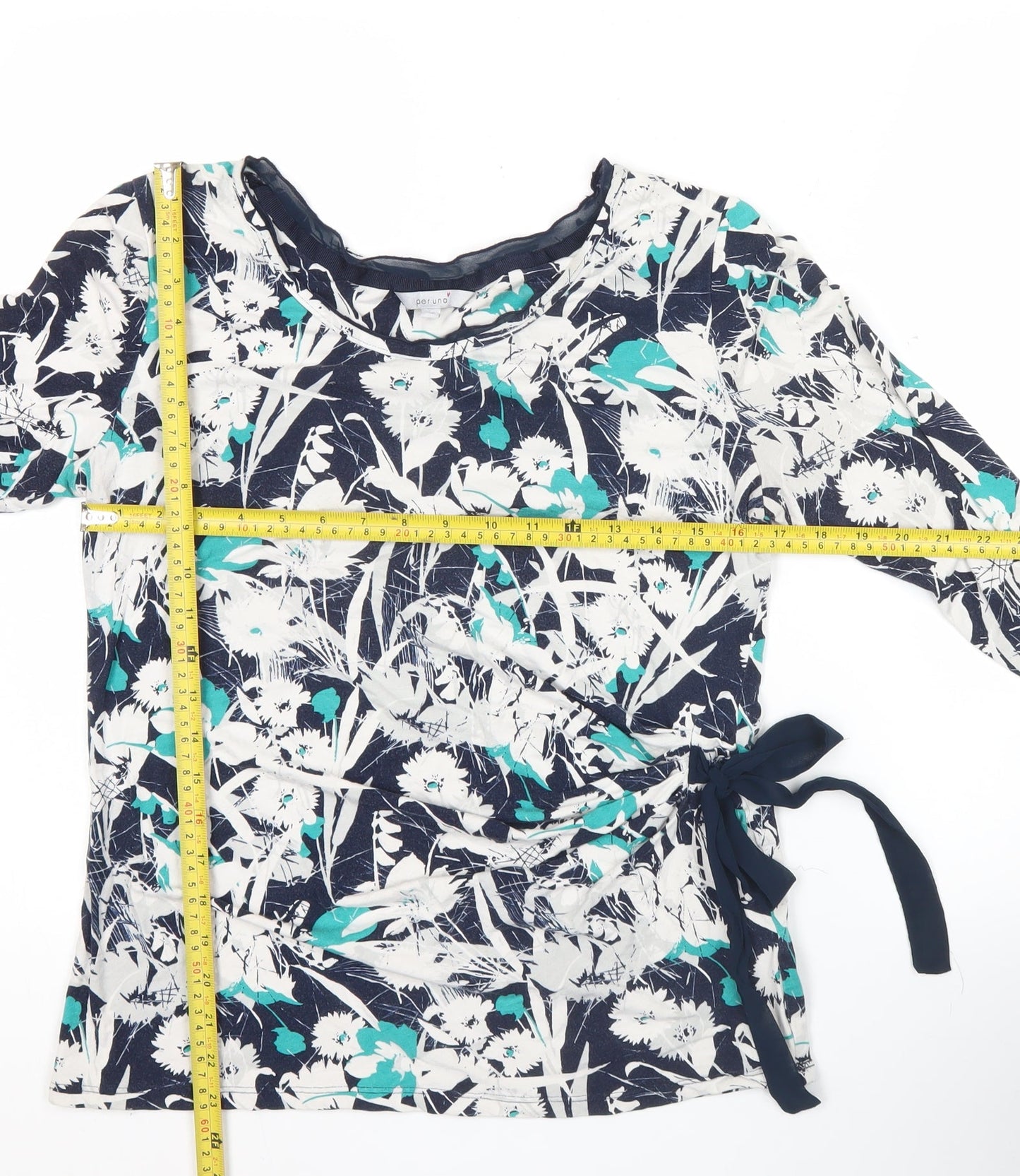 Marks and Spencer Per Una Womens Multicolour Floral Wrap Blouse Size 14