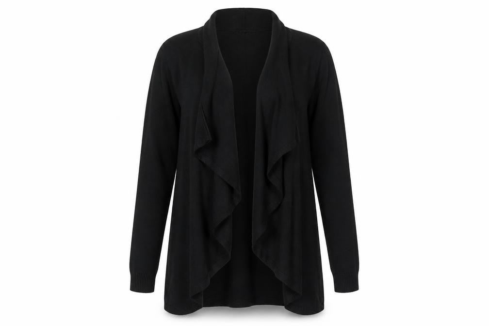 Warehouse Women’s Black Long Sleeve Open Front Cardigan Size S