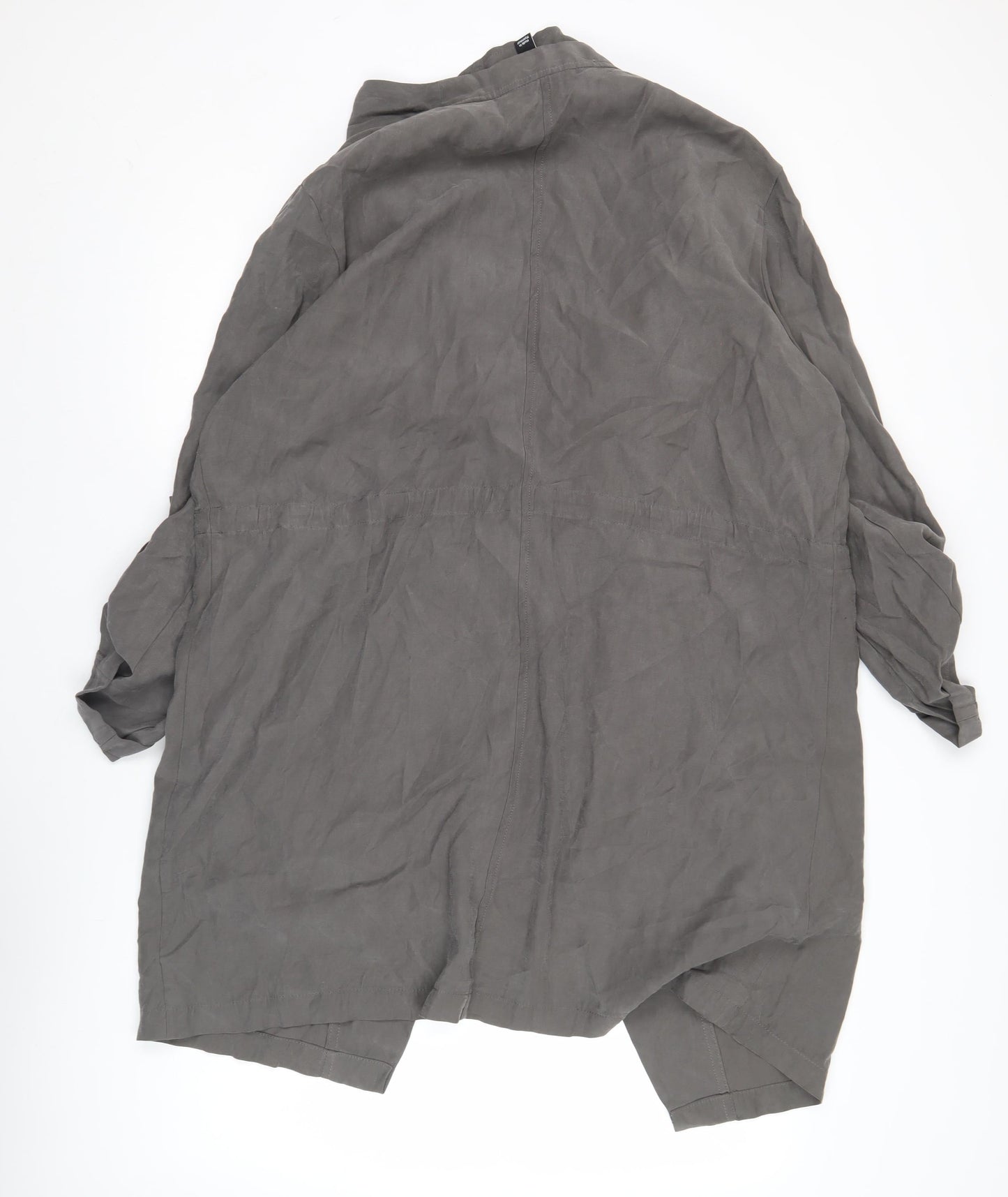 New Look Women’s Grey Long Coatigan Jacket UK 18 Lightweight Casual