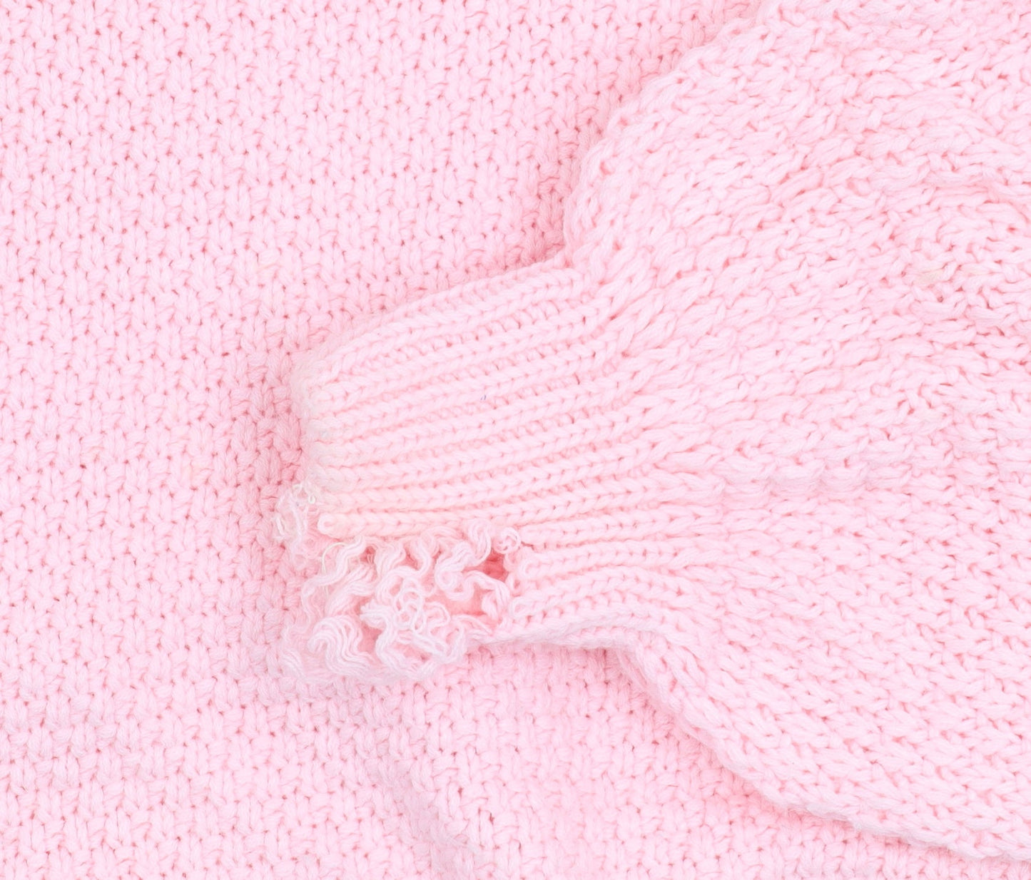 PrettyLittleThing Women’s Pink Chunky Knit Mock Neck Jumper Size S