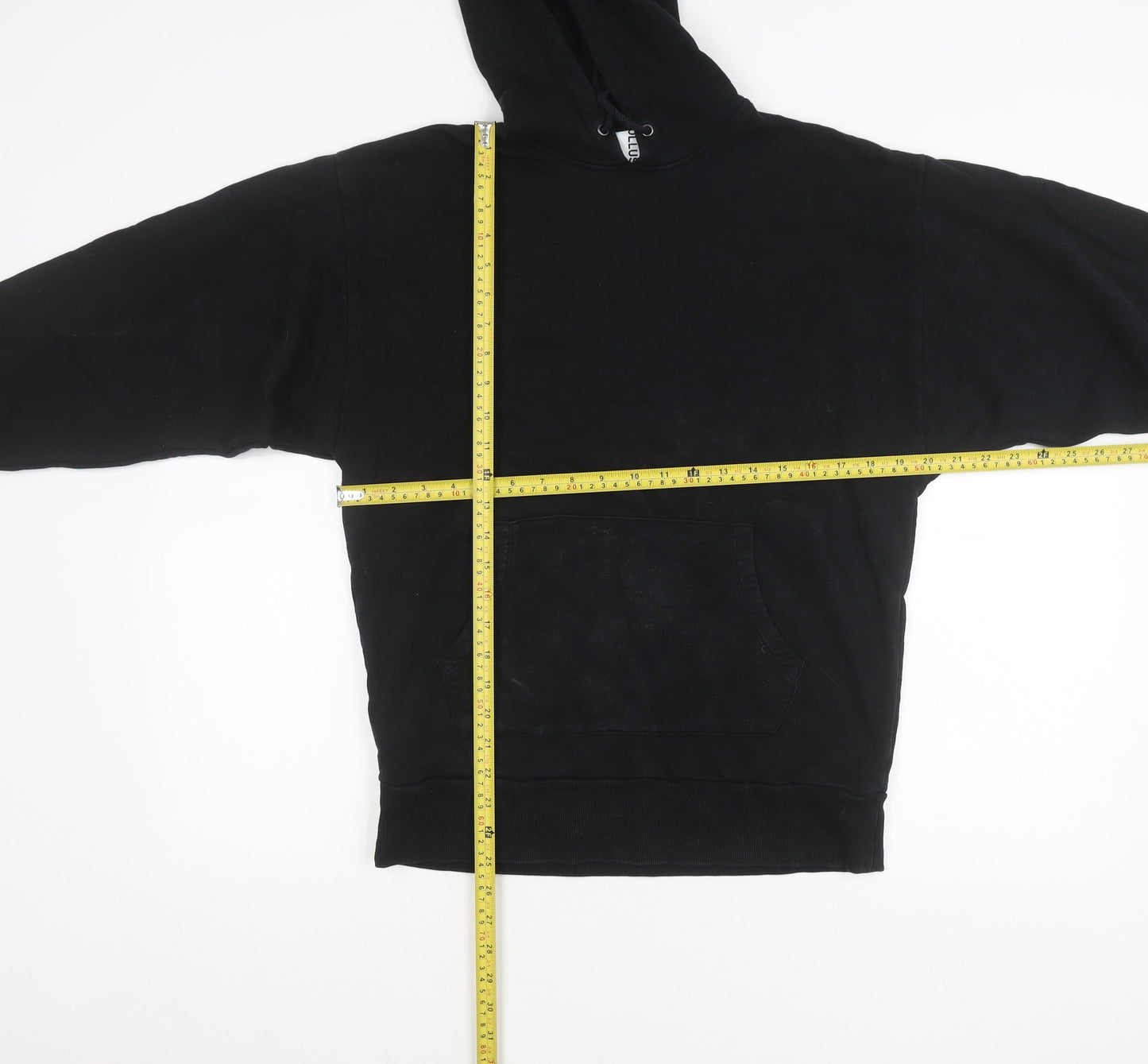 Collusion Men’s Black Pullover Hoodie Size S Cotton Long Sleeve
