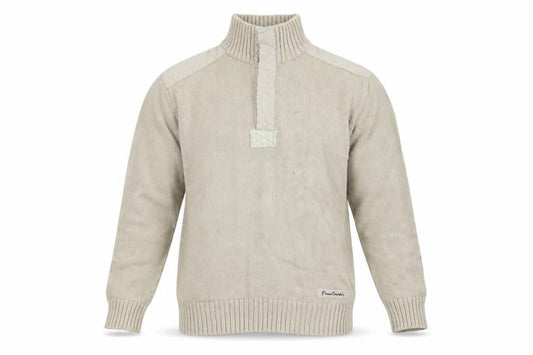Pierre Cardin Men's Beige Cotton 1/4 Zip Pullover Jumper M