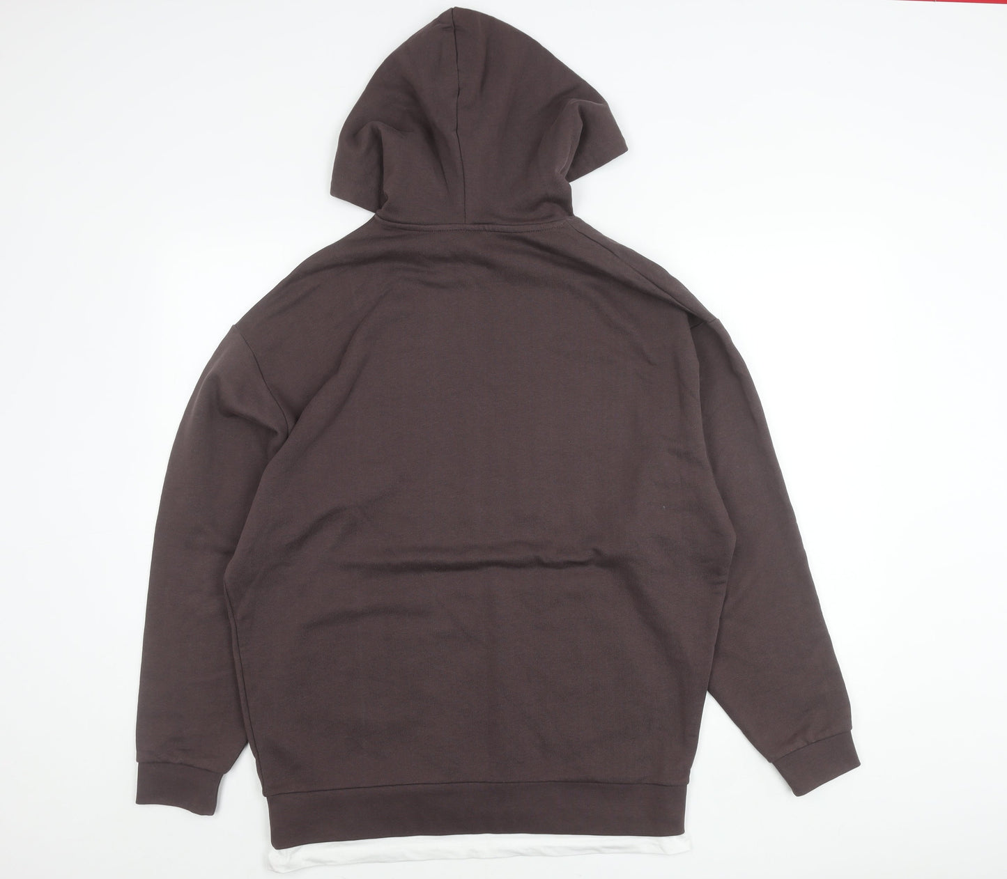 ASOS Mens Brown Pullover Hoodie Size S Regular Fit Long Sleeve