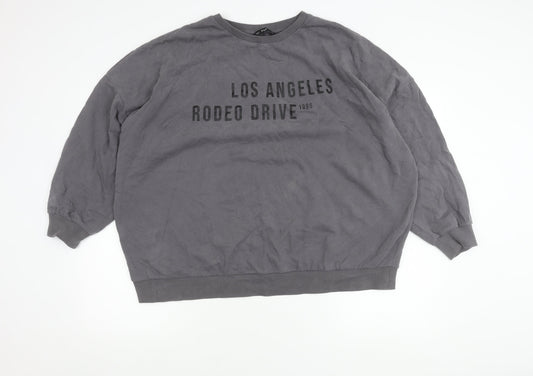 F&F Womens Grey XL Pullover Sweatshirt Los Angeles Graphic Print