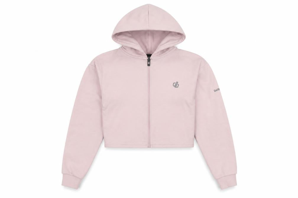 Dare 2b Womens Pink Full Zip Hoodie UK 6 Regular Fit Activewear