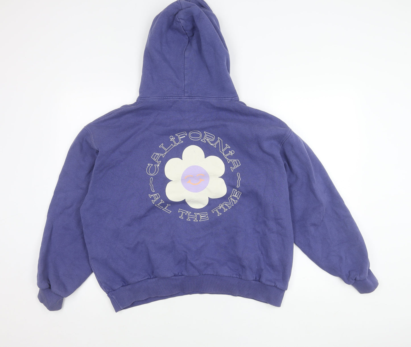 Pull&Bear Teens Blue Pullover Hoodie Size 12 Graphic Print