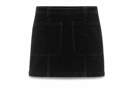Marks & Spencer Women’s Black Corduroy Skirt Size 8 Short Zip
