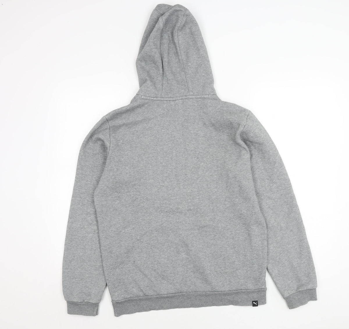 Puma Boys Grey Pullover Hoodie Size 16Y Regular Fit Logo Sportswear