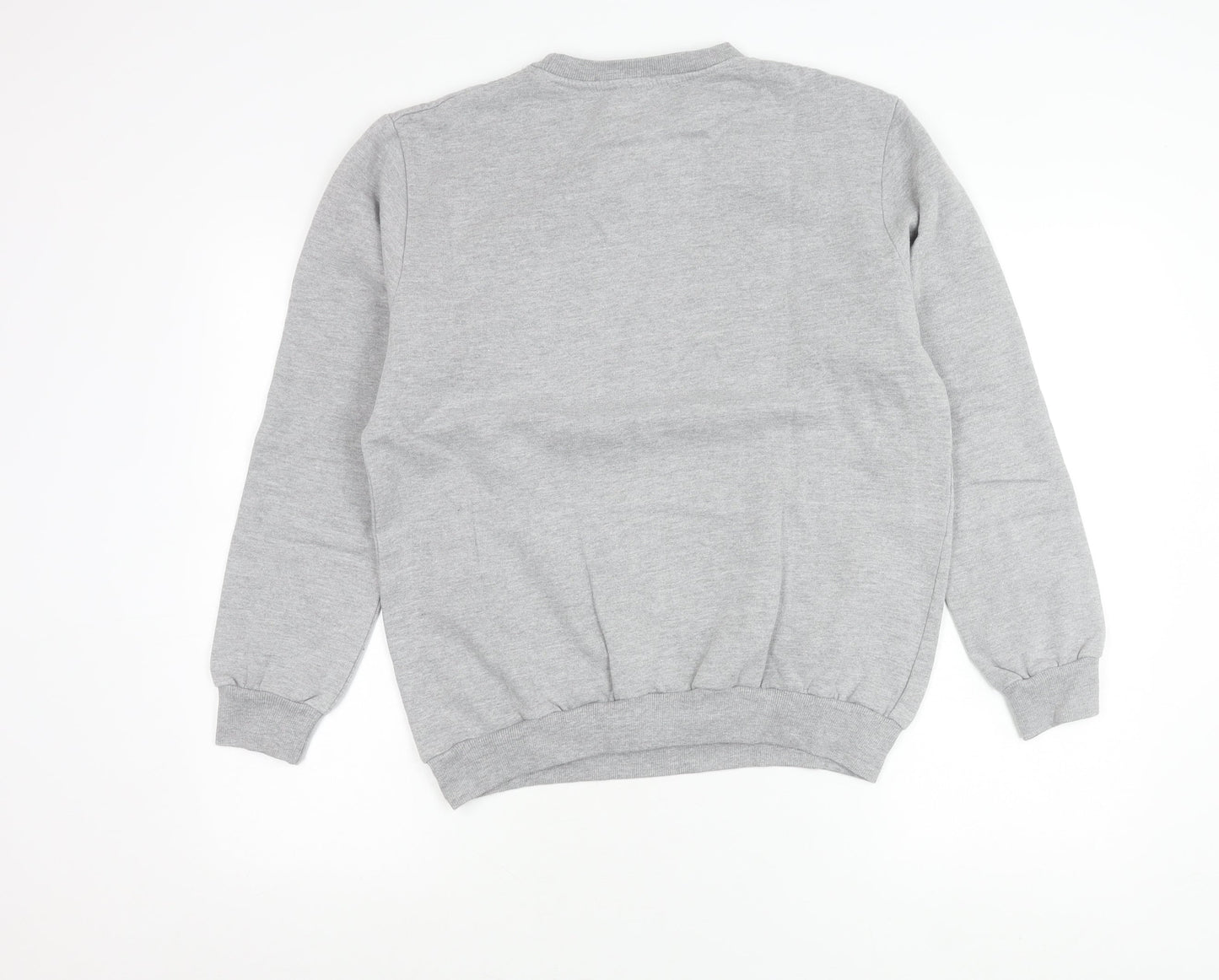 Disney Womens Grey Mickey Mouse Christmas Sweatshirt Size 12 L