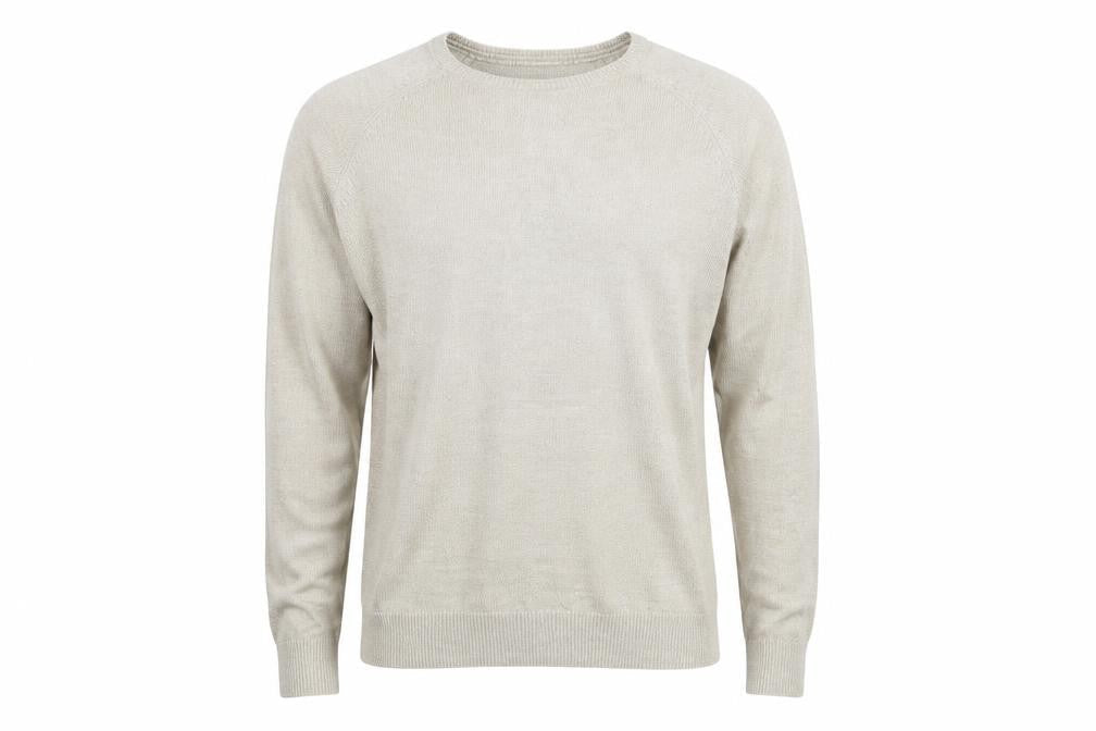 BHS Men's Beige Acrylic Crew Neck Pullover Jumper Size M