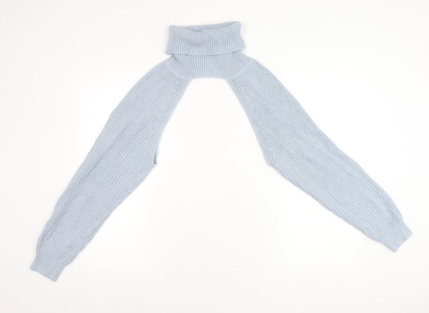 ASOS Women Blue Size 10 Shrug Jumper Roll Neck Long Sleeve Knit