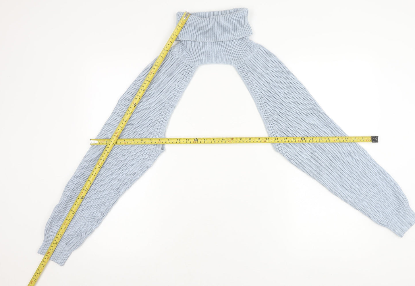 ASOS Women Blue Size 10 Shrug Jumper Roll Neck Long Sleeve Knit
