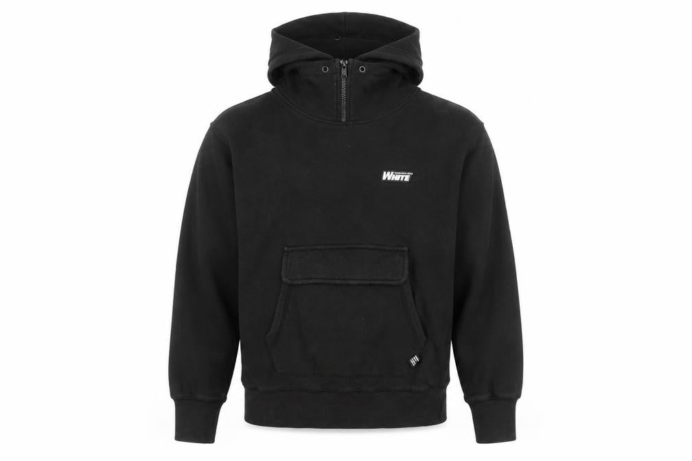 Chocolate Mens Black Small Pullover Hoodie Graphic Print 1/2 Zip