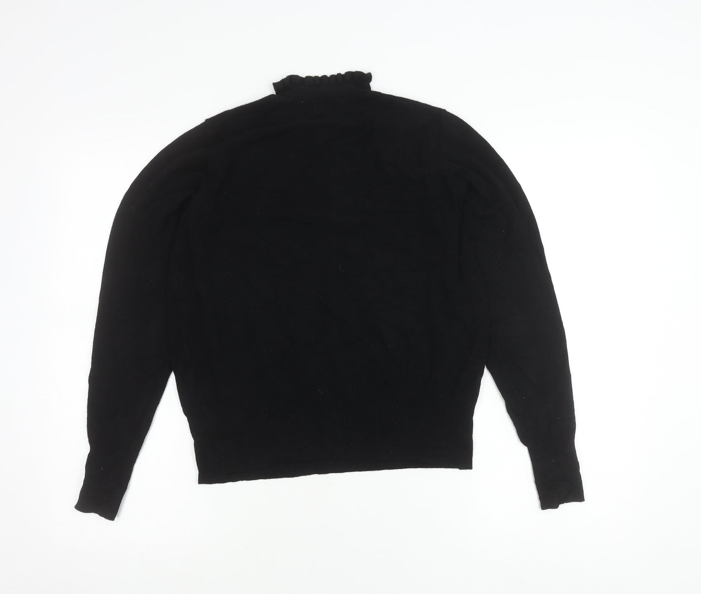 River Island Womens Black Size 16 Mock Neck Pullover Jumper