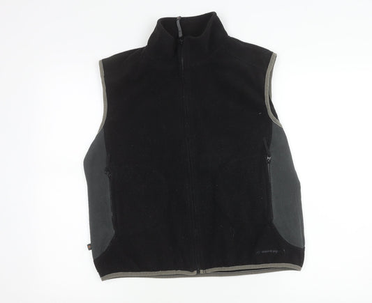 Mountainlife Unisex Adults Black Fleece Waistcoat Bodywarmer Size 14