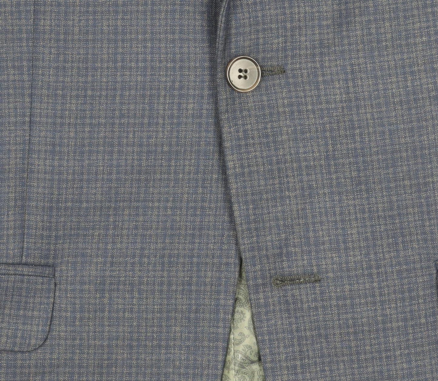 Limehaus Mens Slim Fit Blue Check Blazer Jacket 36S Notch Lapel