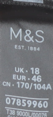 Marks and Spencer Women’s Grey Mock Neck Pullover Jumper UK 18