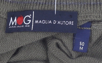 Maglia D’Autore Men’s Green Wool Blend Pullover Jumper M