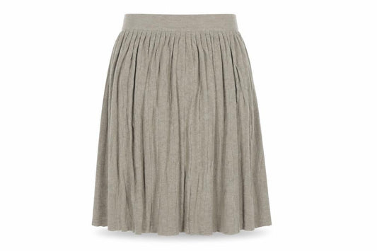 Zara Women’s Beige Pleated Knit Knee Length Skirt Size 12