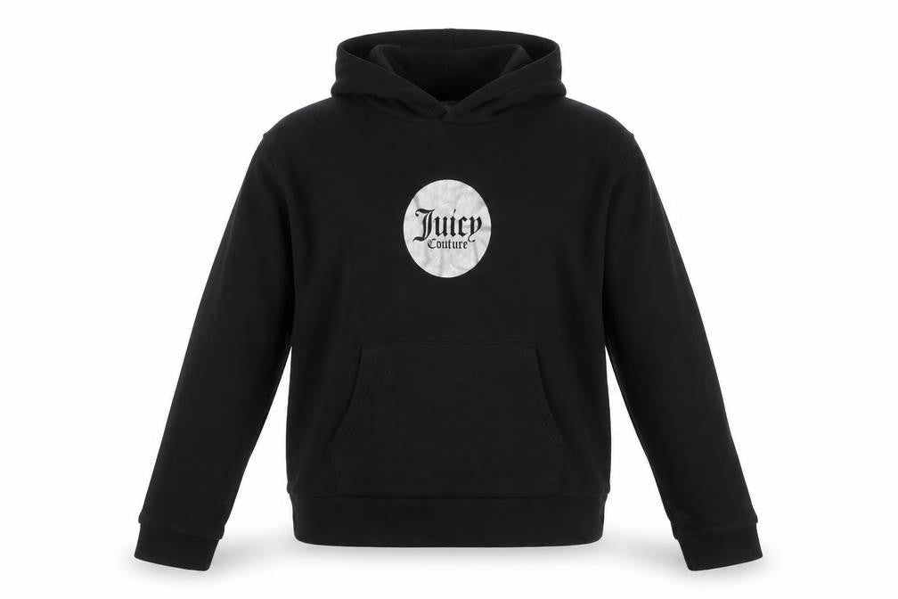 Juicy Couture Girls Black Pullover Hoodie 15-16 Years Logo Print