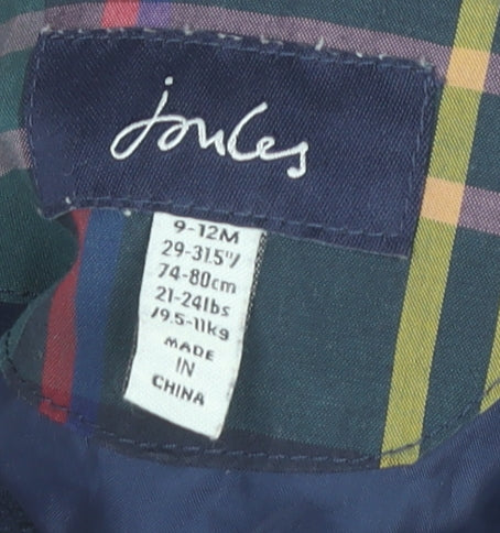 Joules Unisex Baby Blue Quilted Jacket 9-12 Months Polyester Casual