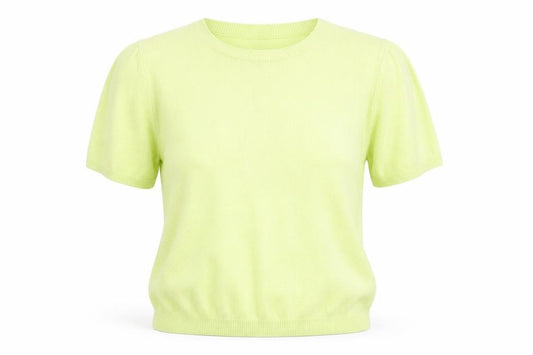 Marks and Spencer Women Green Size 14 Acrylic Short Sleeve T-Shirt