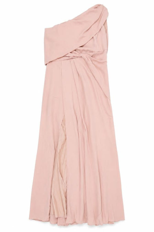 ASOS Women’s Pink One Shoulder Maxi Dress Size 14 Formal