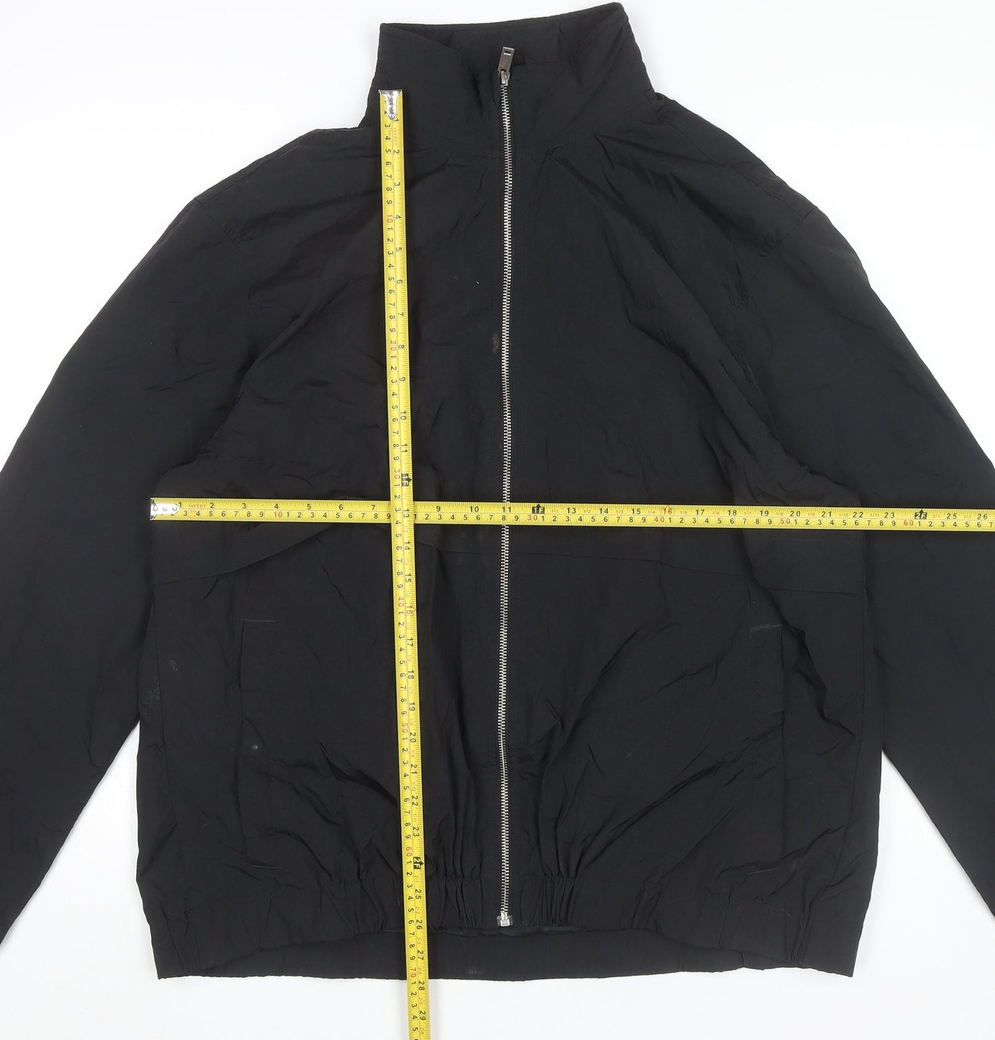 EASY Men’s Black XL Windbreaker Jacket Lightweight Full Zip