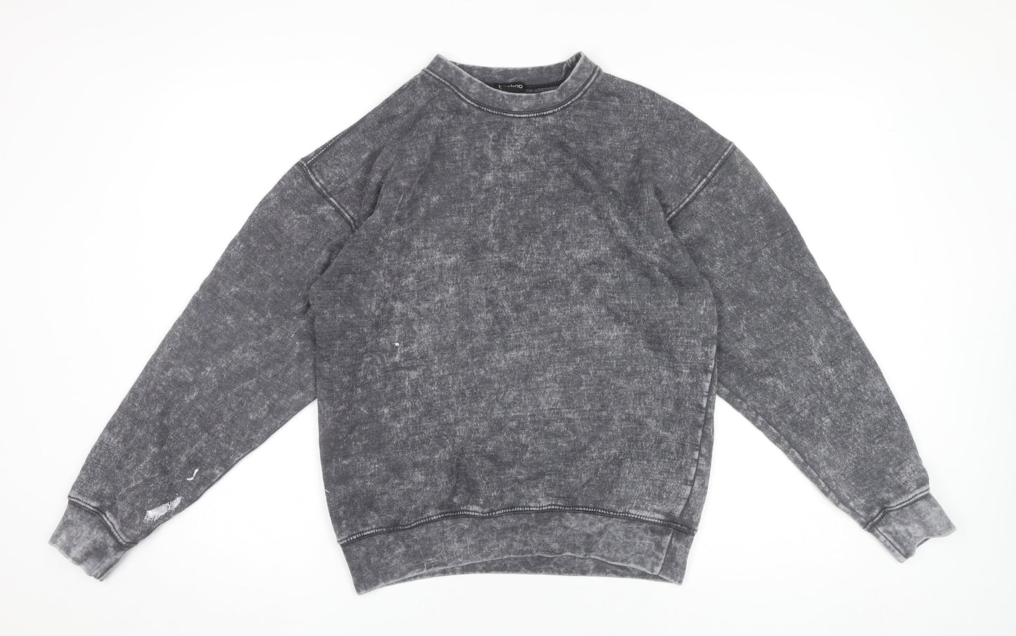 Boohoo Women’s Grey Pullover Sweatshirt XS Crew Neck Long Sleeve
