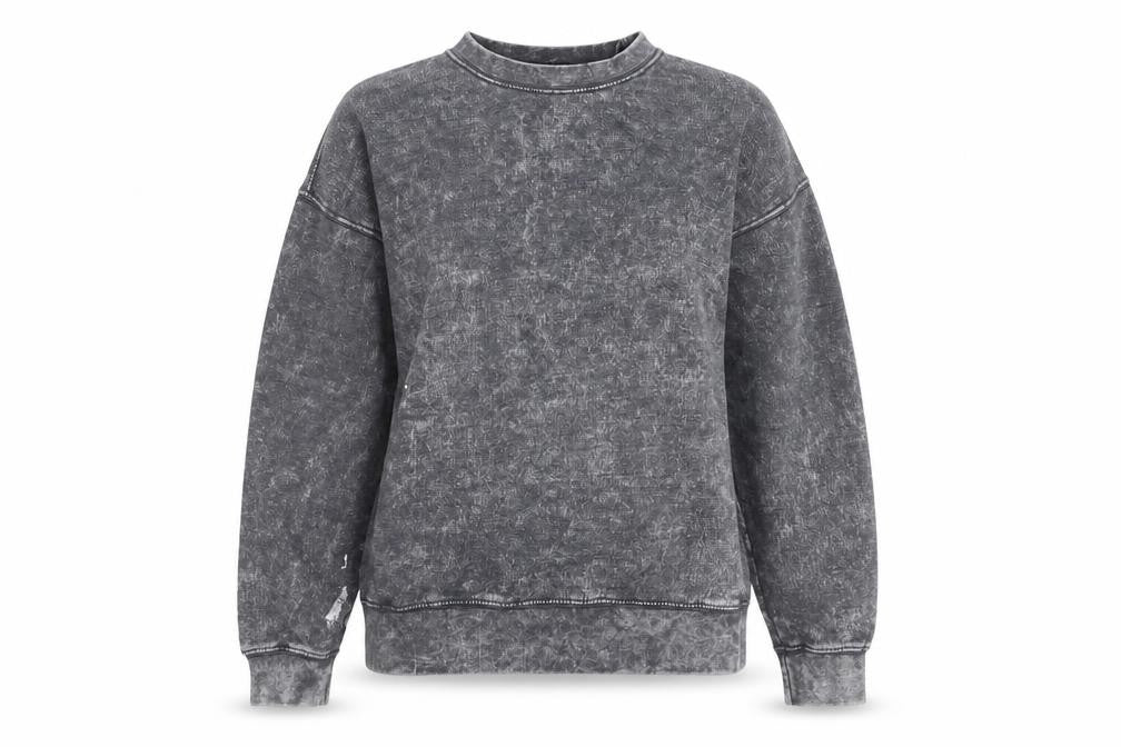 Boohoo Women’s Grey Pullover Sweatshirt XS Crew Neck Long Sleeve