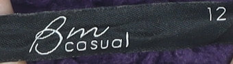 Bm Casual Women’s Purple Fleece Lined Zip Waistcoat Size 12