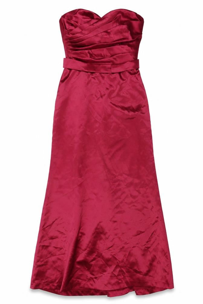 Dessy Collection Women’s Red Strapless Maxi Dress UK 12
