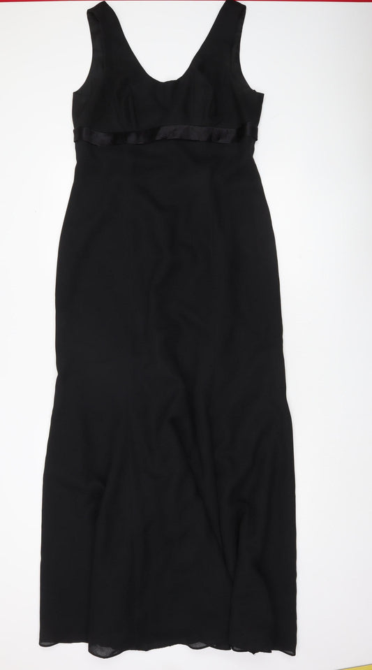 Kris Marcelli Womens Black Size 10 Long Sheath Formal Dress