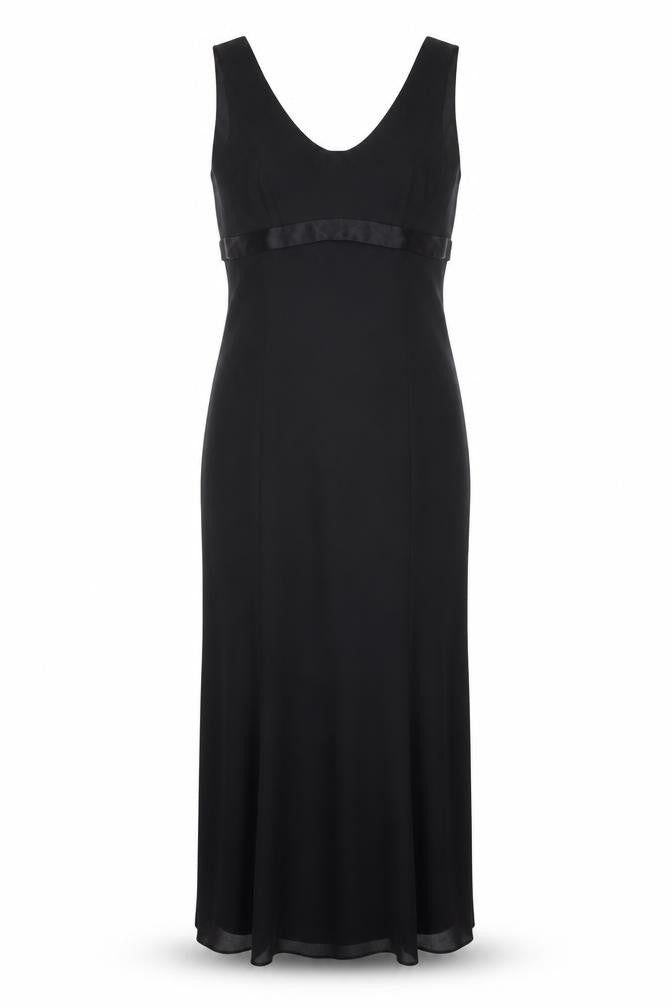 Kris Marcelli Womens Black Size 10 Long Sheath Formal Dress