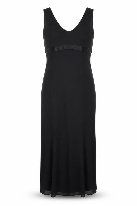Kris Marcelli Womens Black Size 10 Long Sheath Formal Dress