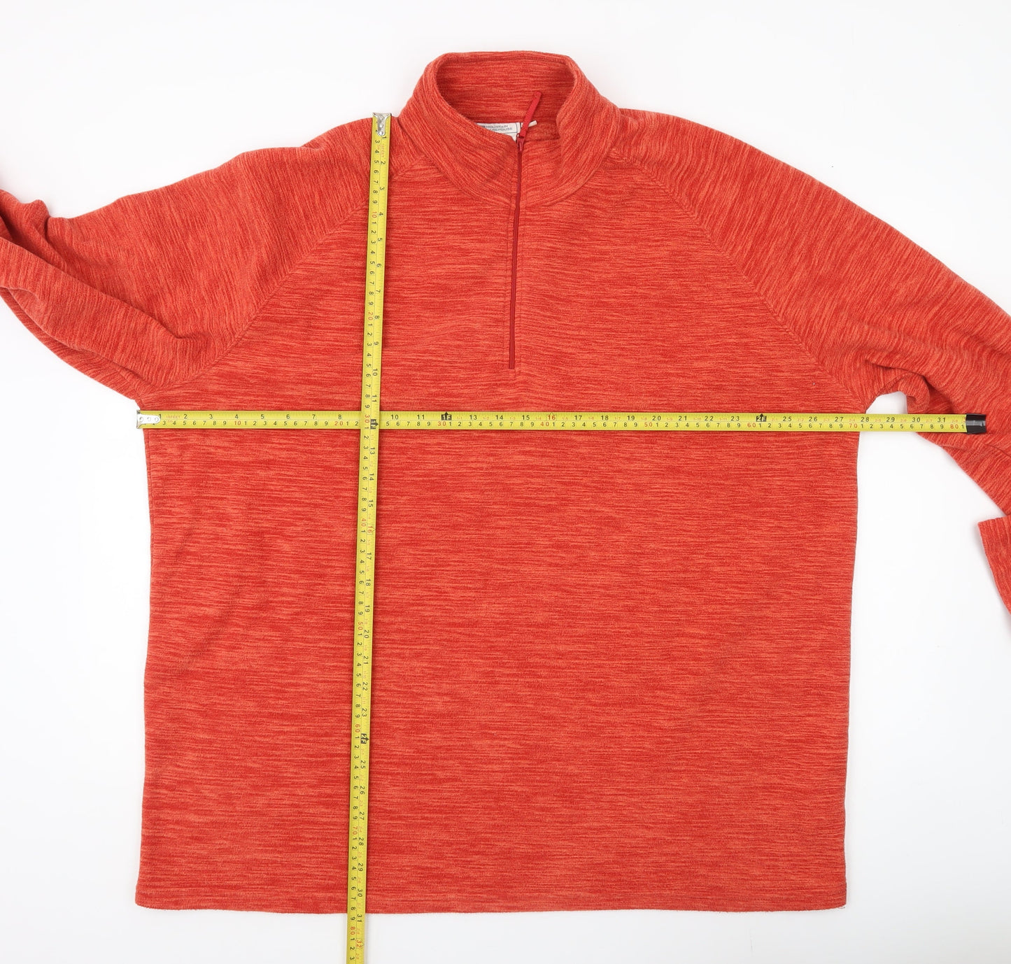 Mountain Warehouse Mens Red XL 1/2 Zip Pullover Fleece Sweatshirt