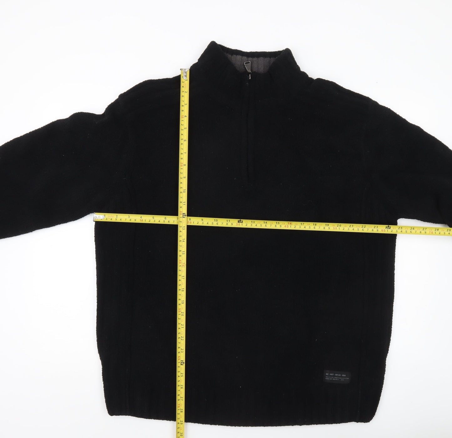 Next Men’s Black XL Fleece 1/4 Zip Pullover Sweatshirt