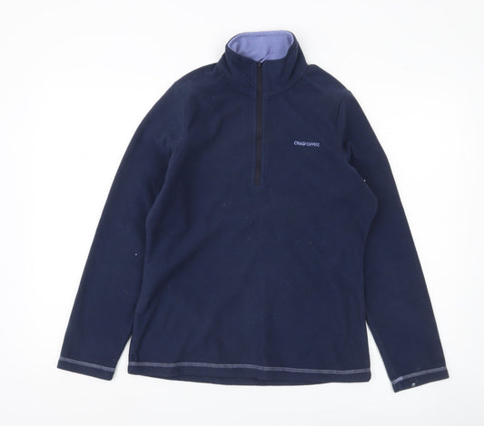 Craghoppers Women's Blue Fleece Sweatshirt UK10 Regular Fit Outdoor