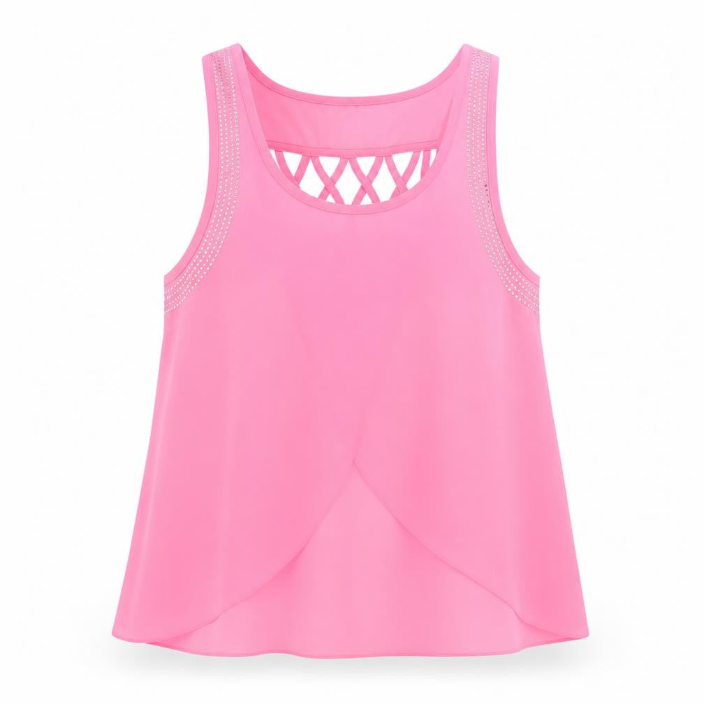 Eve Seduire Womens Pink Sleeveless Tank Top Size S Polyester Studded Detail