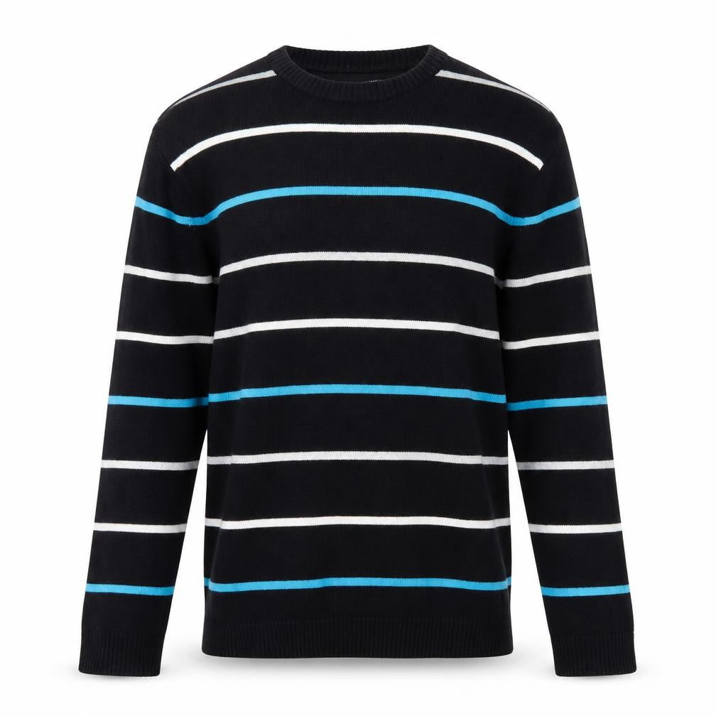 Romeo di Parma Men's Black Striped L Pullover Jumper