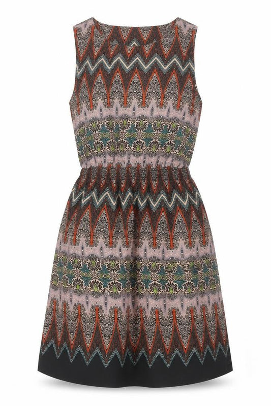 New Look Women’s Multicoloured Geometric Shift Dress Size 10