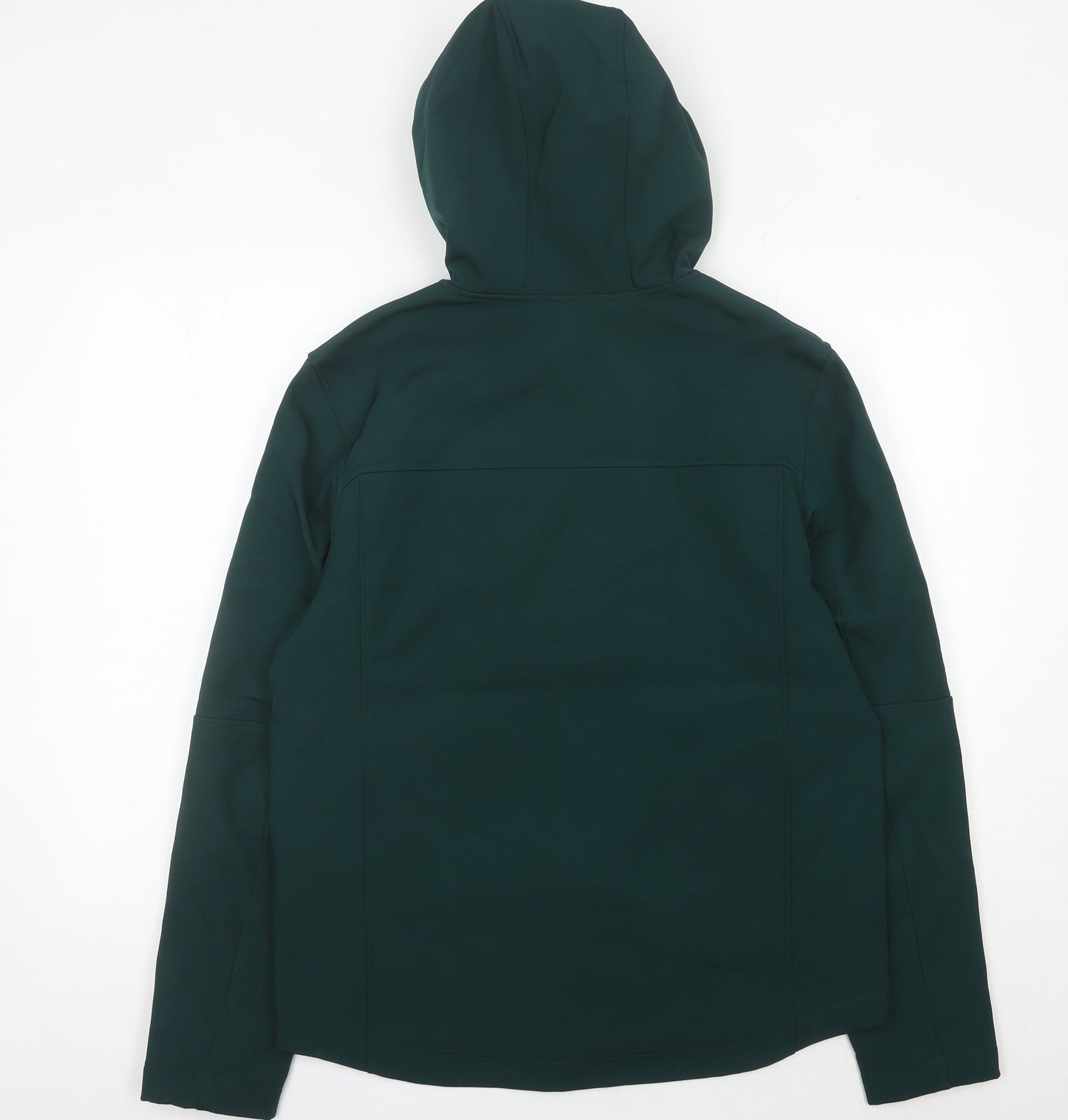 Marks and Spencer Men’s Green Hooded Softshell Jacket M 38-40" Regular Zip