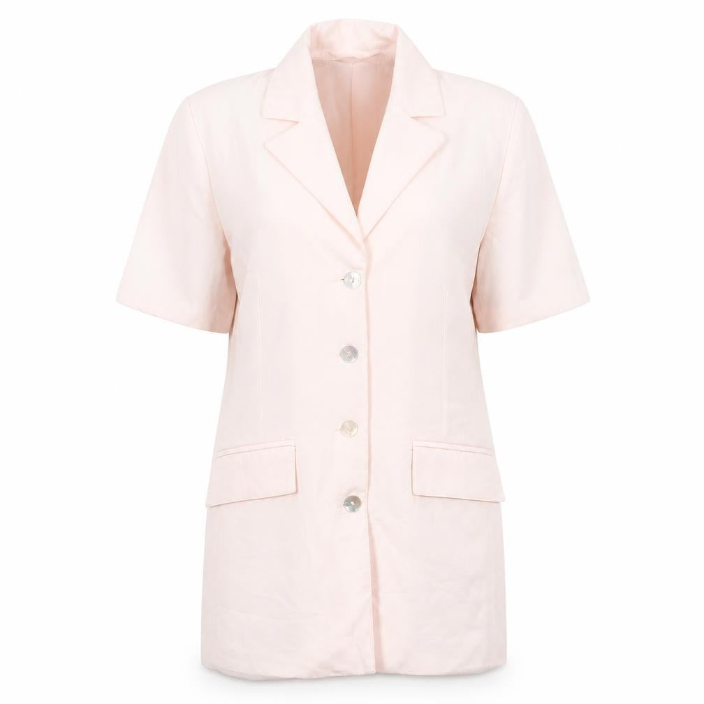 Etam Women’s Pink Size 12 Short Sleeve Suit Jacket Blazer Workwear