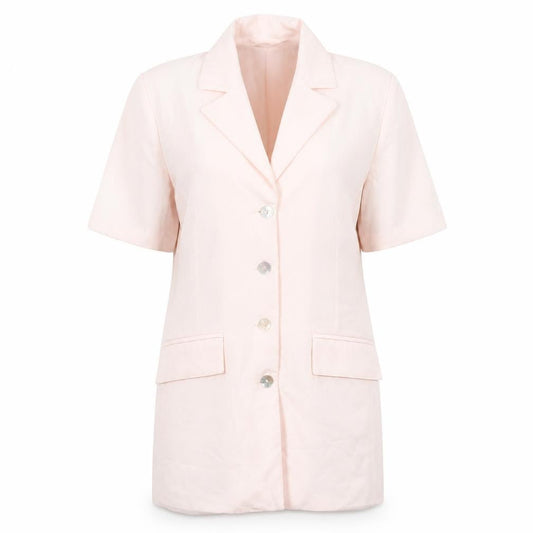 Etam Women’s Pink Size 12 Short Sleeve Suit Jacket Blazer Workwear